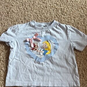 H&M Light Blue Kids Tee with Heart Graphic